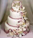 Свадебный торт с мастичным покрытием